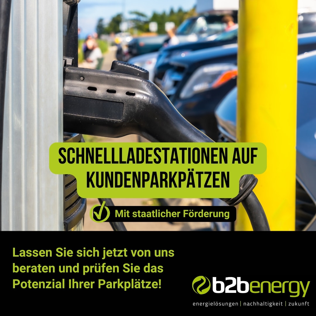 Schnellladestationen auf Kundenparkplätzen