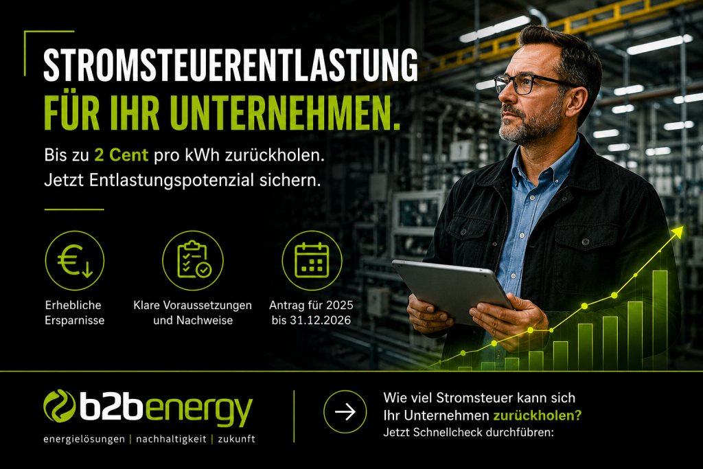 Stromsteuerentlastung für Unternehmen Antragsstellung