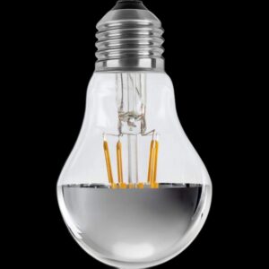 LED Glühlampe Spiegelkopf silber