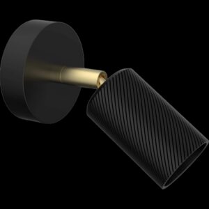 Wandleuchte BRONX Wave schwarz