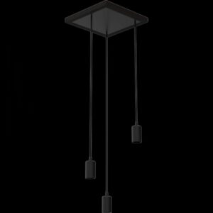 Pendelleuchte MADOX SQUARE 3X Wave für 3 Lampen E27