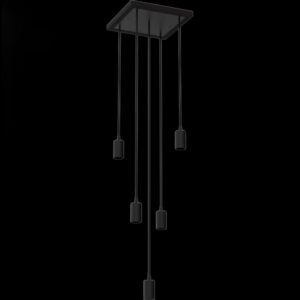Pendelleuchte MADOX SQUARE 5X Wave für 5 Lampen E27