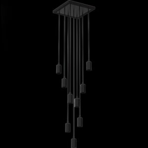 Pendelleuchte MADOX SQUARE 9XWave für 9 Lampen E27