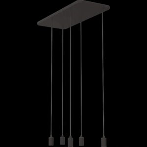 Pendelleuchte SANDY 5 Wave schwarz