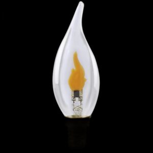 LED Kerze Windstoß clear
