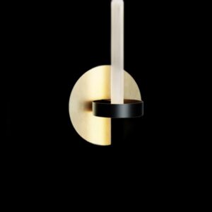 Wandleuchte EQUATOR, 1x S14d, Metall gold/schwarz