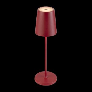 VINOLINA TWO, Tischleuchte, Akku, IP65, 2200/2700/3000 K, TOUCH, rot