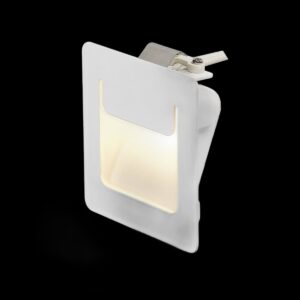 DOWNUNDER PUR 80, Einbauleuchte, LED, 3000 K, eckig, weiß, L/B/H 8/3,2/8 cm, inkl. Blattfedern