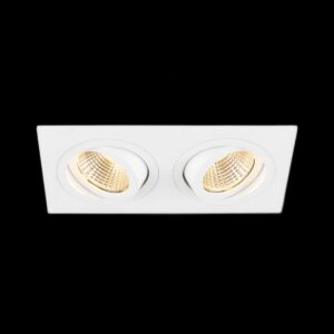 NEW TRIA® 155, Deckeneinbauleuchte, quadratisch, 2700 K, zweiflammig, PHASE, 38°, weiß