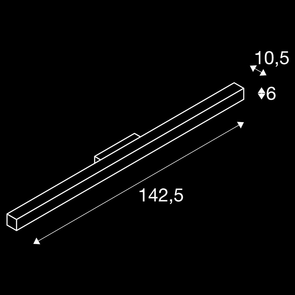 Q-LINE®, Wandleuchte, LED, 3000 K, schwarz – Bild 3