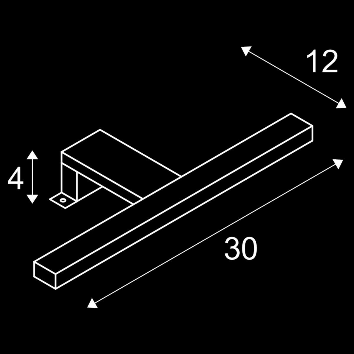 DORISA 30, Spiegelleuchte, LED, 4000 K, kurz, chrom, IP44 – Bild 3