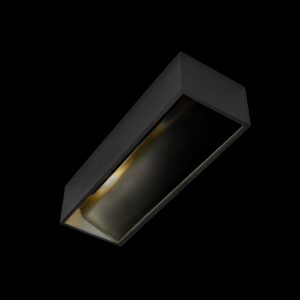 LOGS IN L Indoor LED Wandaufbauleuchte schwarz/messing 3000 K TRIAC dimmbar