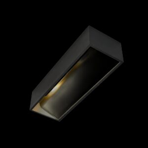 LOGS IN L, Indoor LED Wandaufbauleuchte, schwarz/gold, 2000-3000 K, DIM-TO-WARM