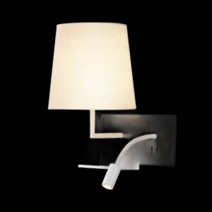 SOMNILA FLEX, Indoor LED Wandaufbauleuchte 3000 K weiß Version links inkl.USB Anschluss