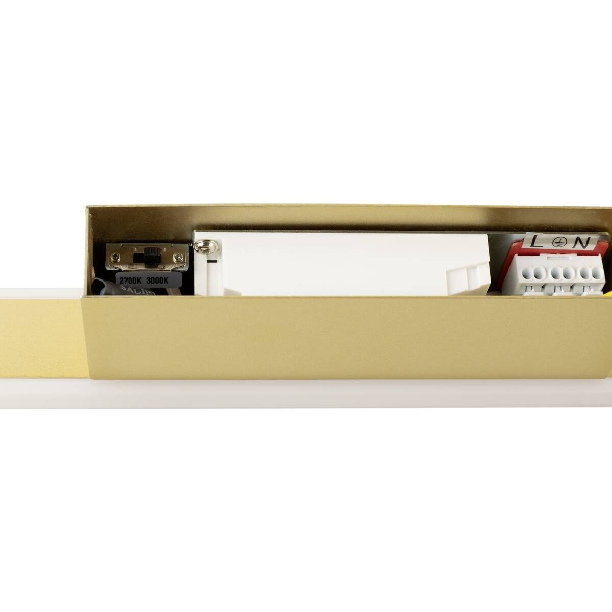 ONE LINEAR 70, Wandaufbauleuchte, UP/DOWN, 2700/3000 K, PHASE, messing – Bild 4