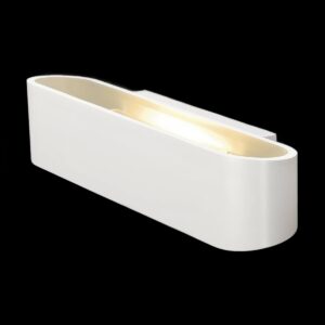 OSSA 300, Wandleuchte, QT-DE12, oval, up/down, weiß, L/B/H 30/8/6,5 cm, max. 120 W