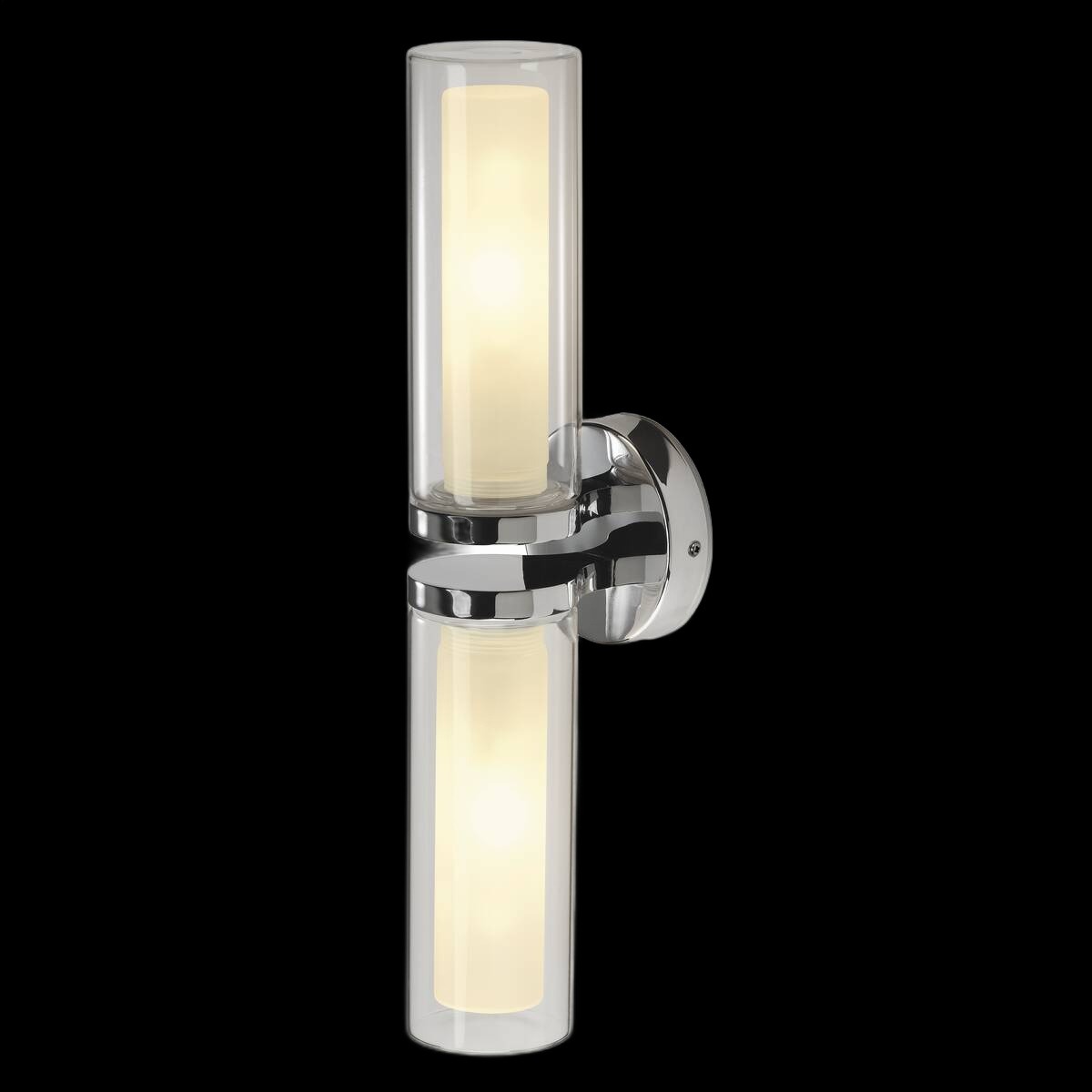 WL 106, doppel Glas, chrom 2xE14