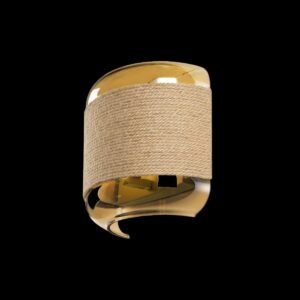 PANTILO ROPE, Wandaufbauleuchte, anderes, 1x max. 15 W G9, gold