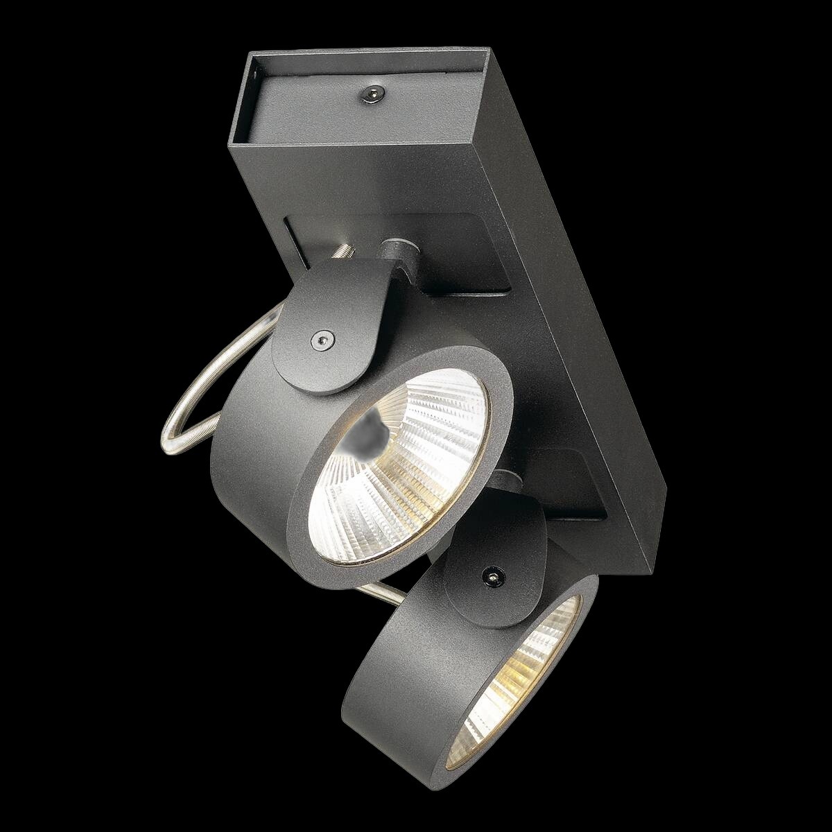KALU, Wand- und Deckenleuchte, zweiflammig, LED, 3000 K, schwarz, 60° – Bild 2
