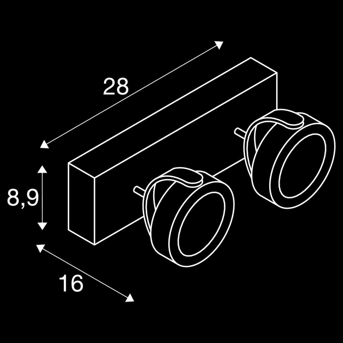KALU, Wand- und Deckenleuchte, zweiflammig, LED, 3000 K, schwarz, 60° – Bild 4