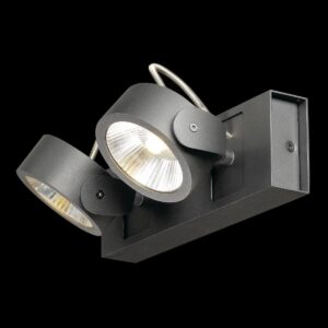 KALU, Wand- und Deckenleuchte, zweiflammig, LED, 3000 K, schwarz, 60°