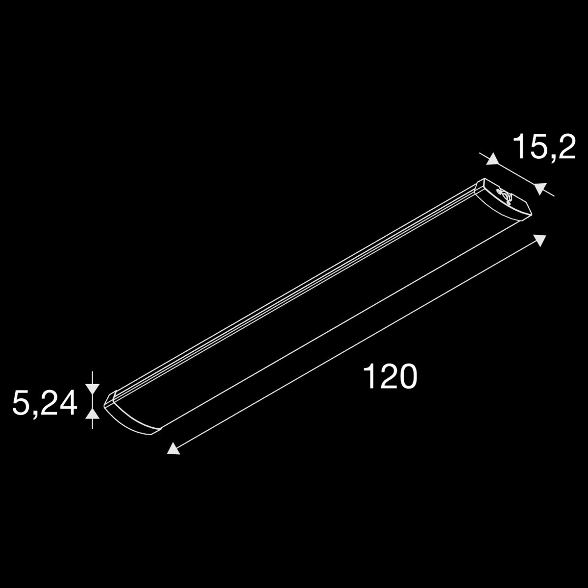 BATTEN FLAT P 1200 52 830/840/850 ML EM 3H WH – Bild 3