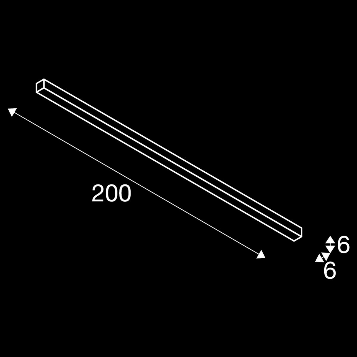 Q-LINE®, LED Indoor Deckenaufbauleuchte, 2 m, BAP, schwarz, 3000 K – Bild 3