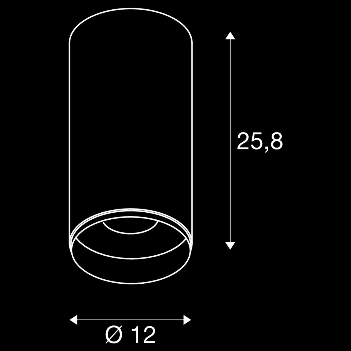 NUMINOS® XL CL, PHASE, Deckenaufbauleuchte, 2700 K, 28 Watt, Phasenabschnitt, 36°, matt schwarz – Bild 4