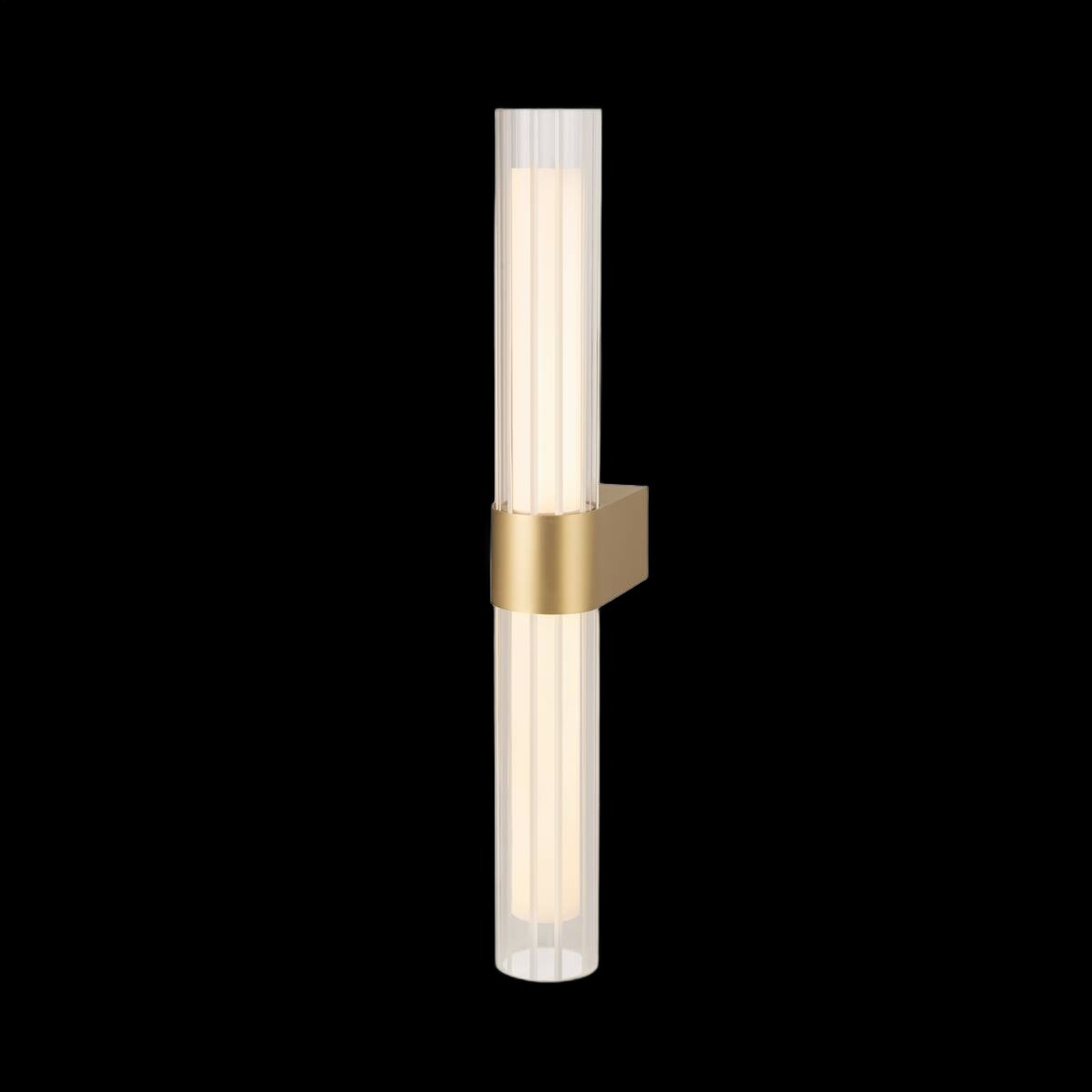 LYGANT double, Wandaufbauleuchte, 3000 K, 11 W, messing