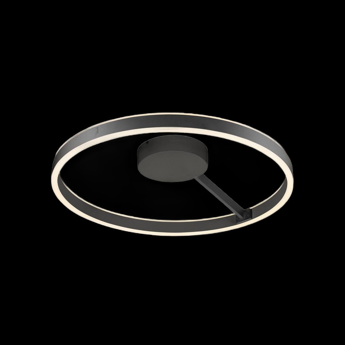 ONE, Wand- und Deckenaufbauleuchte, rund, 2700/3000 K, 23 W, DALI, Touch, 130°, schwarz