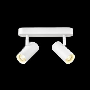 NOBLO®, Wand- und Deckenaufbauleuchte, double, rund, 2000-3000 K, 15 W, Dim-to-Warm, PHASE, 36°, weiß