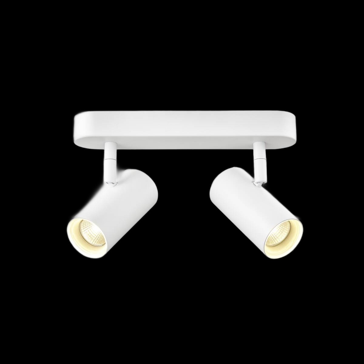 NOBLO®, Wand- und Deckenaufbauleuchte, double, rund, 2000-3000 K, 15 W, Dim-to-Warm, PHASE, 36°, weiß