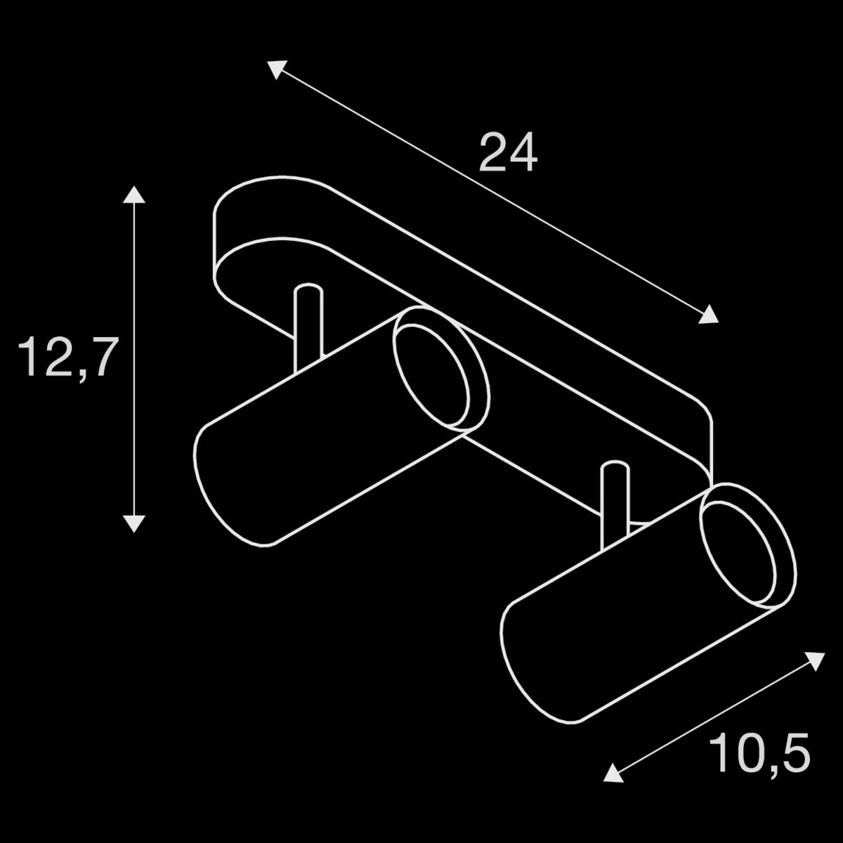 NOBLO®, Wand- und Deckenaufbauleuchte, double, rund, 2000-3000 K, 15 W, Dim-to-Warm, PHASE, 36°, schwarz – Bild 4