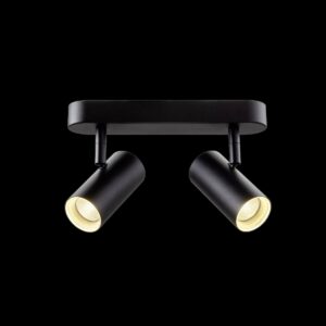 NOBLO®, Wand- und Deckenaufbauleuchte, double, rund, 2000-3000 K, 15 W, Dim-to-Warm, PHASE, 36°, schwarz