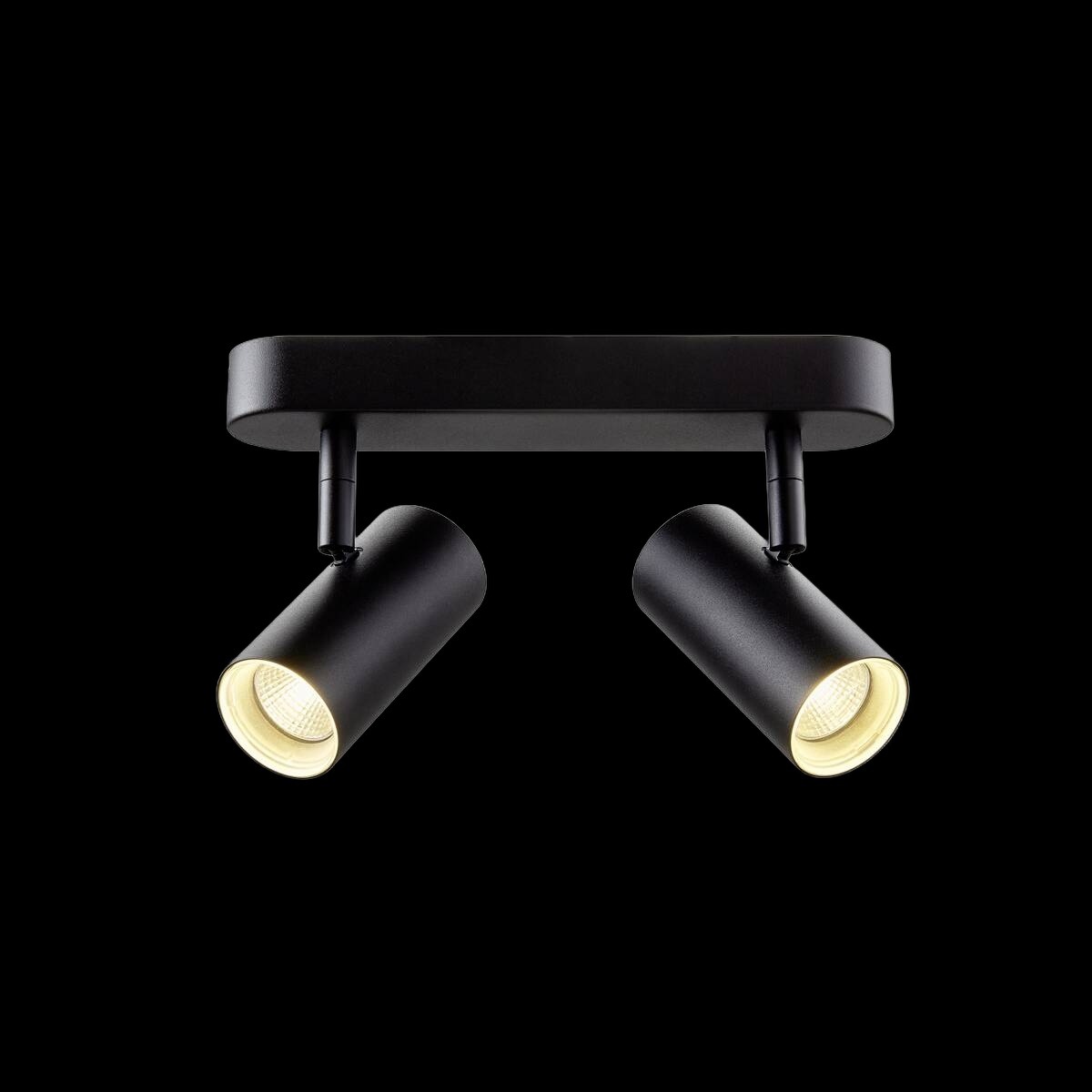 NOBLO®, Wand- und Deckenaufbauleuchte, double, rund, 2000-3000 K, 15 W, Dim-to-Warm, PHASE, 36°, schwarz