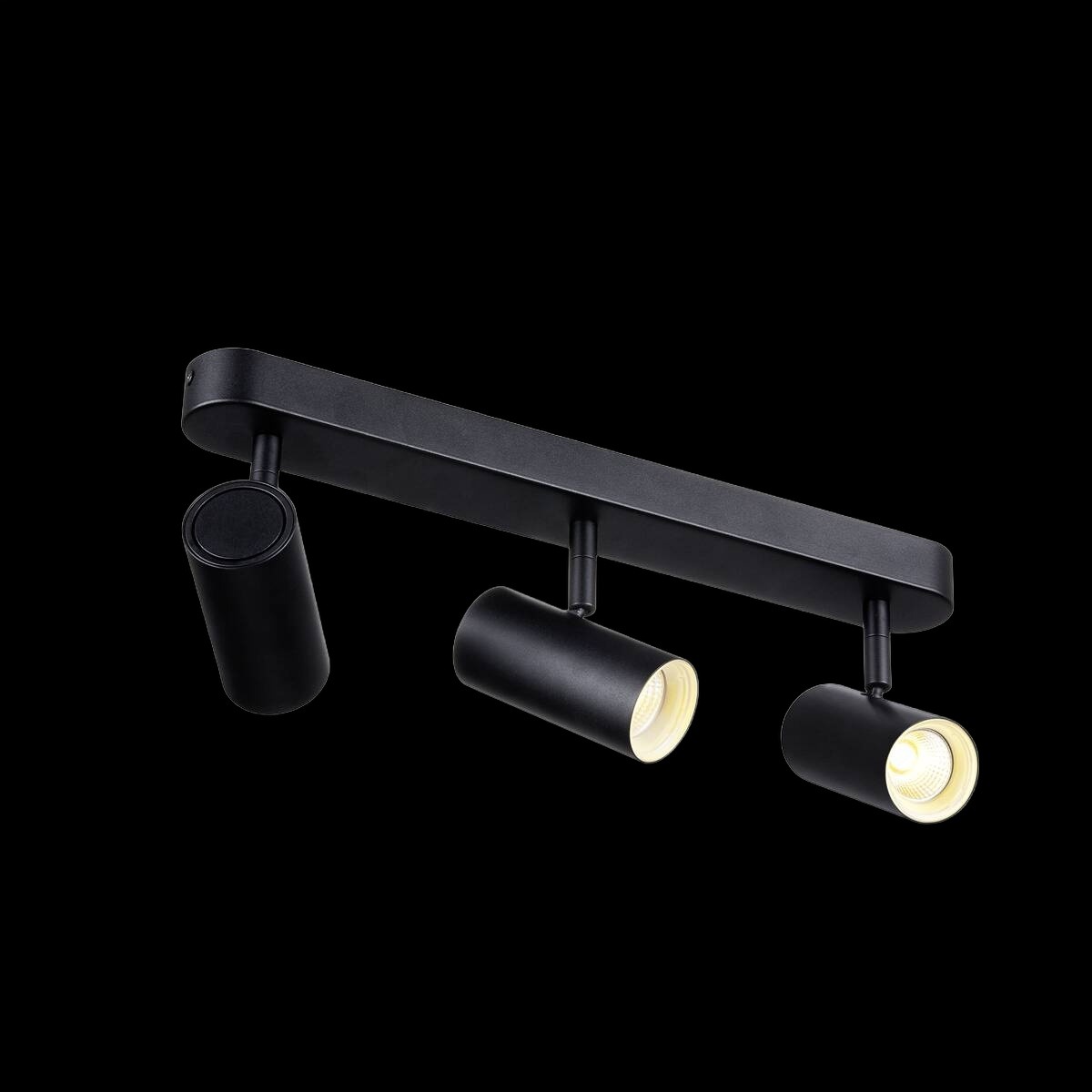 NOBLO®, Wand- und Deckenaufbauleuchte, triple, rund, 2000-3000 K, 22 W, Dim-to-Warm, PHASE, 36°, schwarz – Bild 2