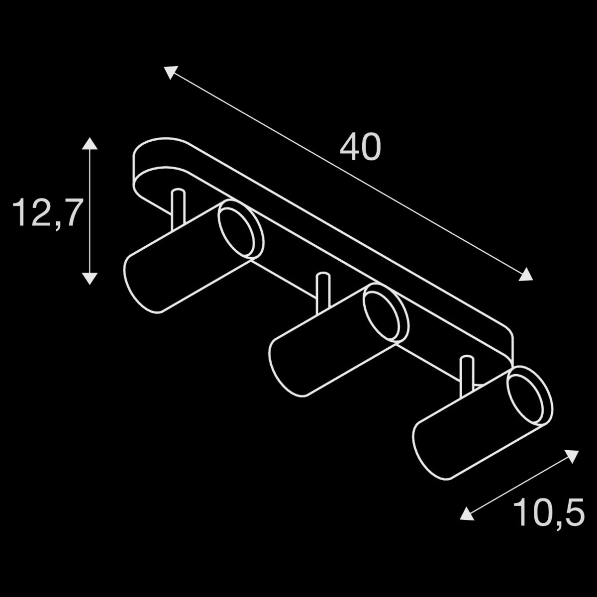 NOBLO®, Wand- und Deckenaufbauleuchte, triple, rund, 2000-3000 K, 22 W, Dim-to-Warm, PHASE, 36°, schwarz – Bild 4