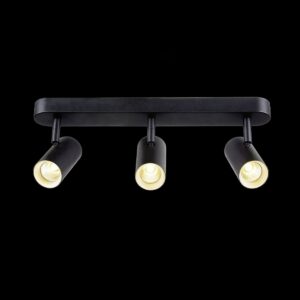 NOBLO®, Wand- und Deckenaufbauleuchte, triple, rund, 3000 K, 19 W, PHASE, 32°, schwarz