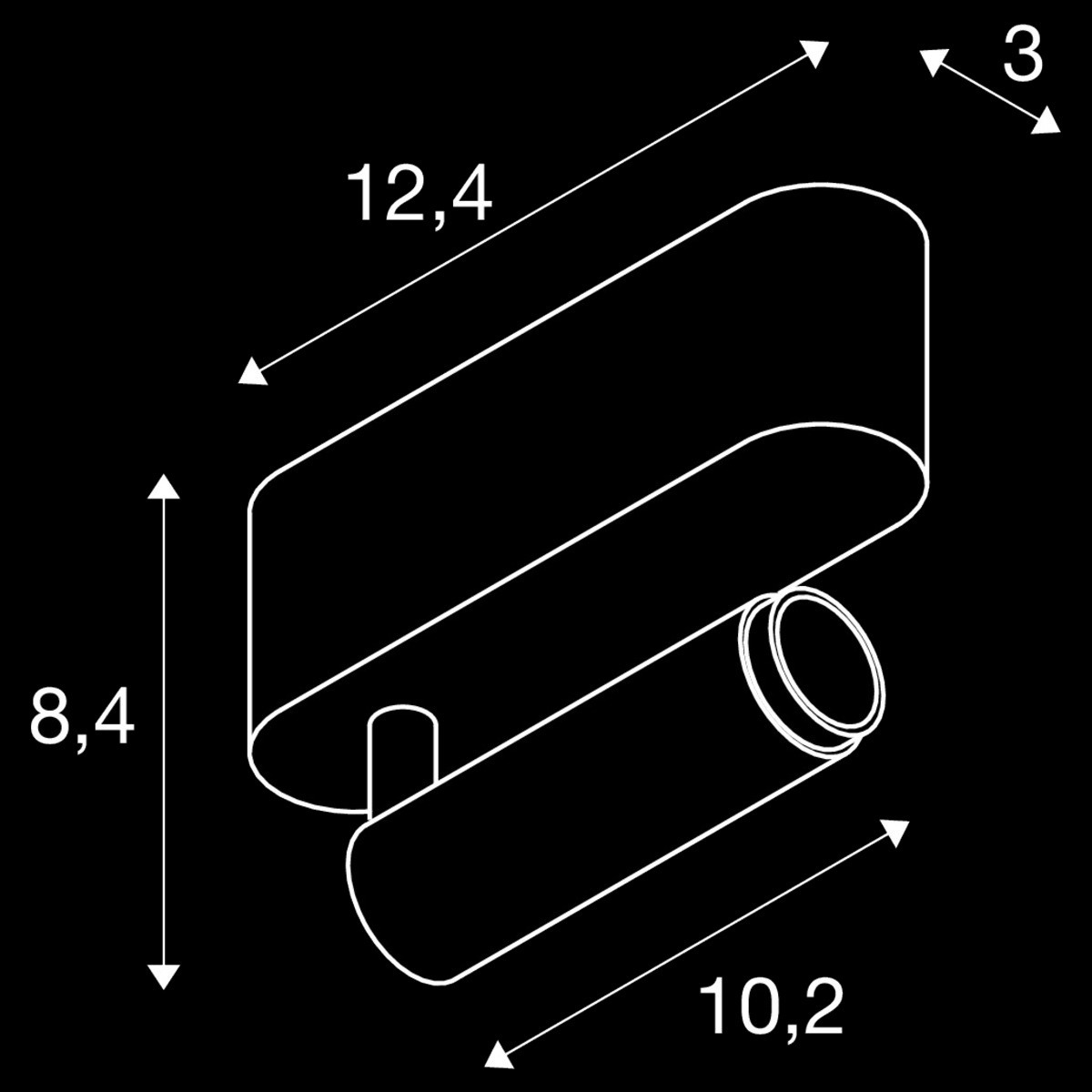 GRIP! S, Deckenaufbauleuchte, single, PHASE, 3000 K, 11 W, 29°, schwarz / gold – Bild 3