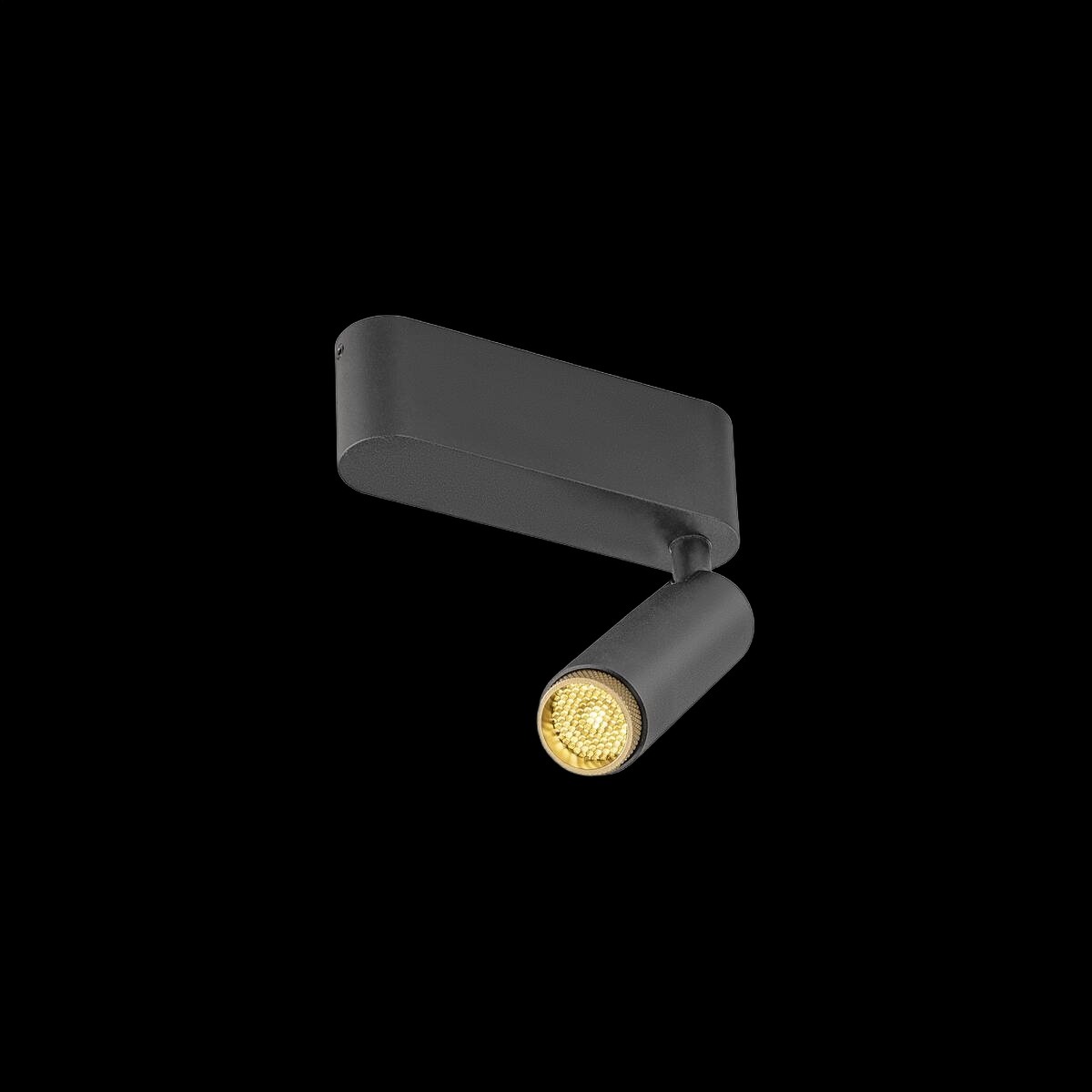 GRIP! S, Deckenaufbauleuchte, single, PHASE, 3000 K, 11 W, 29°, schwarz / gold