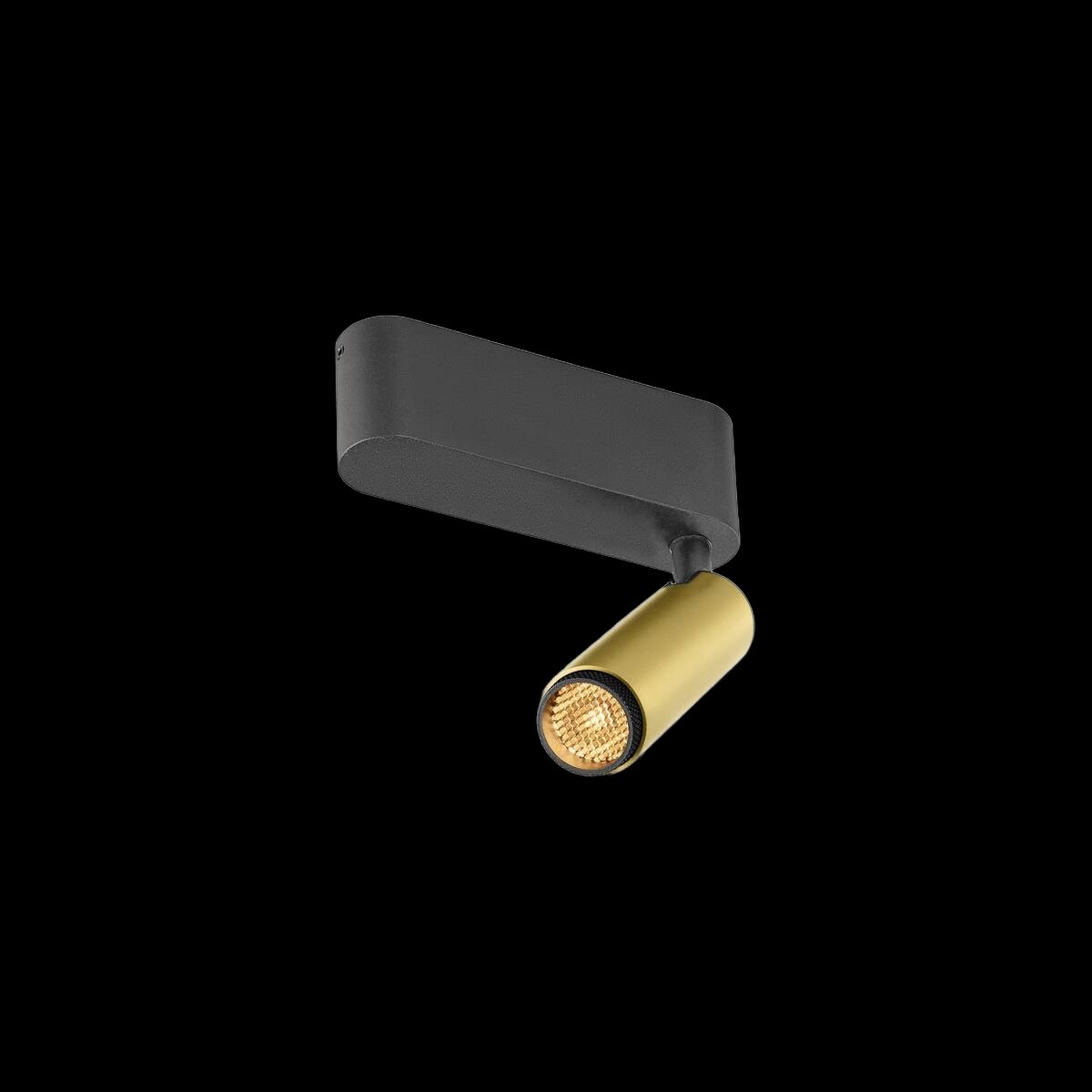 GRIP! S, Deckenaufbauleuchte, single, PHASE, 2700 K, 11 W, 29°, gold / schwarz