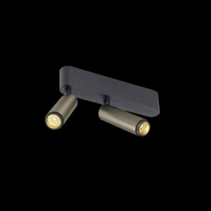 GRIP! S, Deckenaufbauleuchte, double, PHASE, 3000 K, 21 W, 29°, bronze / schwarz