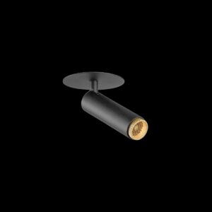 GRIP! S, Deckeneinbauleuchte, PHASE, 2700 K, 29°, IP20, zylindrisch, schwarz / gold