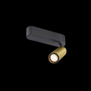GRIP! M, Deckenaufbauleuchte, single, PHASE, 2700 K, 14 W, 42°, gold / schwarz