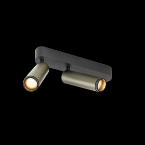 GRIP! M, Deckenaufbauleuchte, double, PHASE, 2700 K, 28 W, 42°, bronze / schwarz