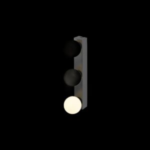 SUN Mirror, Wandaufbauleuchte, triple, 2700/3000/4000 K, TOUCH button, 13 W, IP44, schwarz