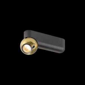 DYSKO, Wand- und Deckenaufbauleuchte, single, PHASE, 2700K, 6.7 W, 36°, schwarz / gold