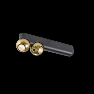DYSKO, Wand- und Deckenaufbauleuchte, double, PHASE, 2700K, 13 W, 36°, schwarz / gold