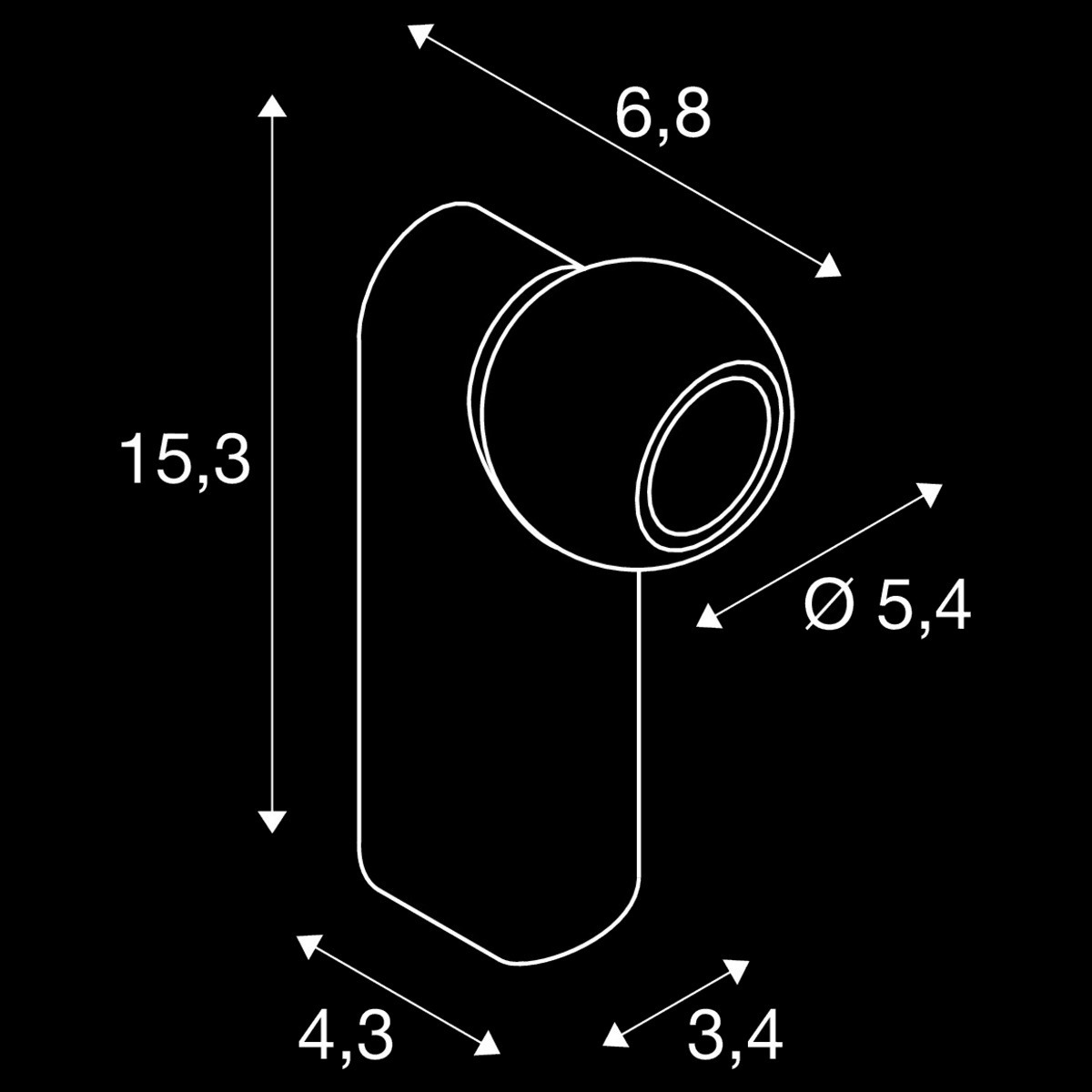 DYSKO, Wand- und Deckenaufbauleuchte, switch, single, PHASE, 2700K, 6.7 W, 36°, schwarz / gold – Bild 3