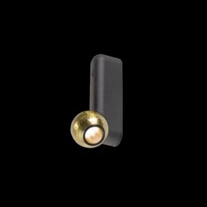 DYSKO, Wand- und Deckenaufbauleuchte, switch, single, PHASE, 2700K, 6.7 W, 36°, schwarz / gold